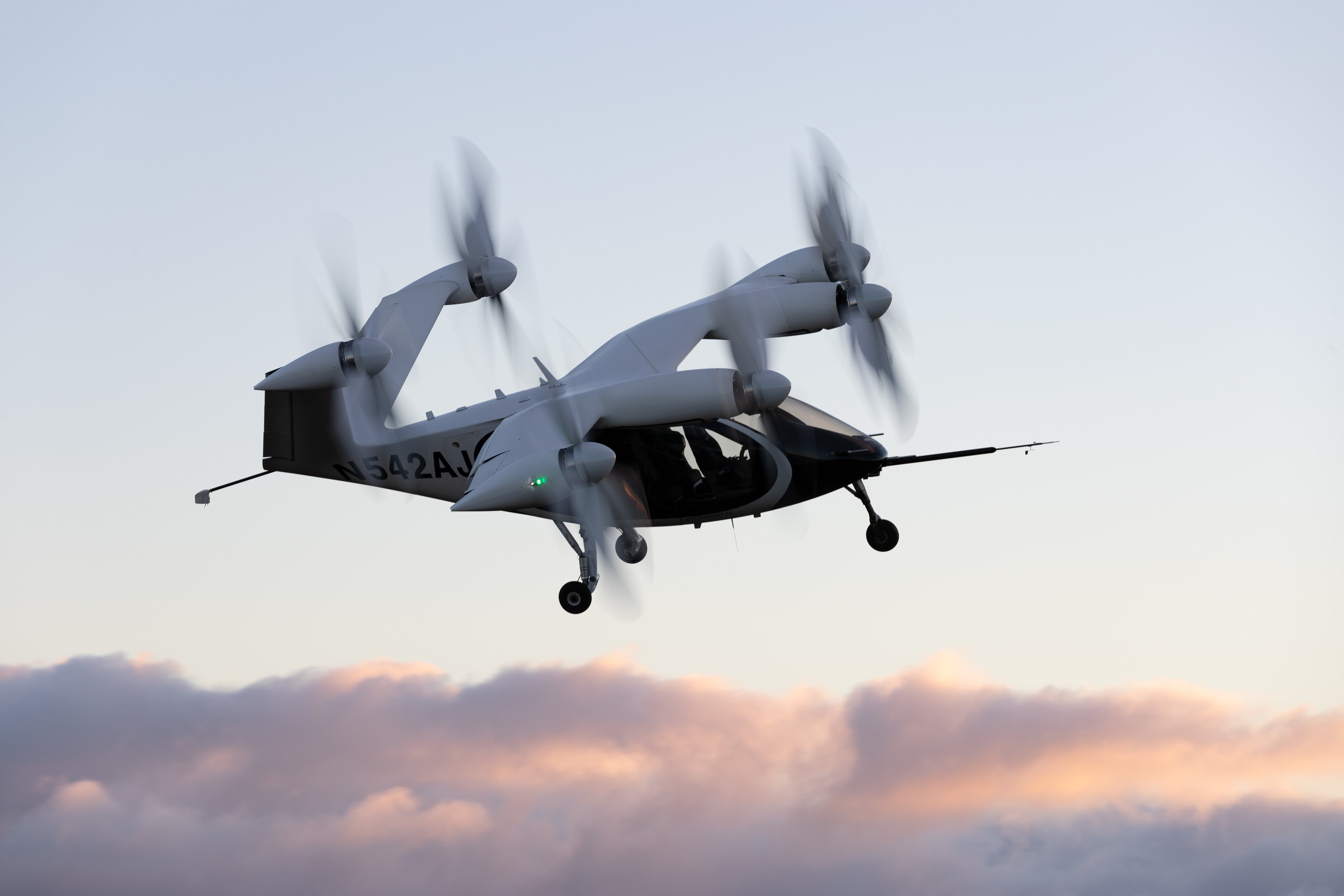 Joby Aviation eVTOL prototype aircraft in flight testing. 