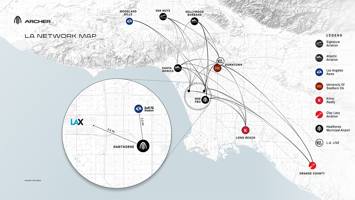 Archer LA network map