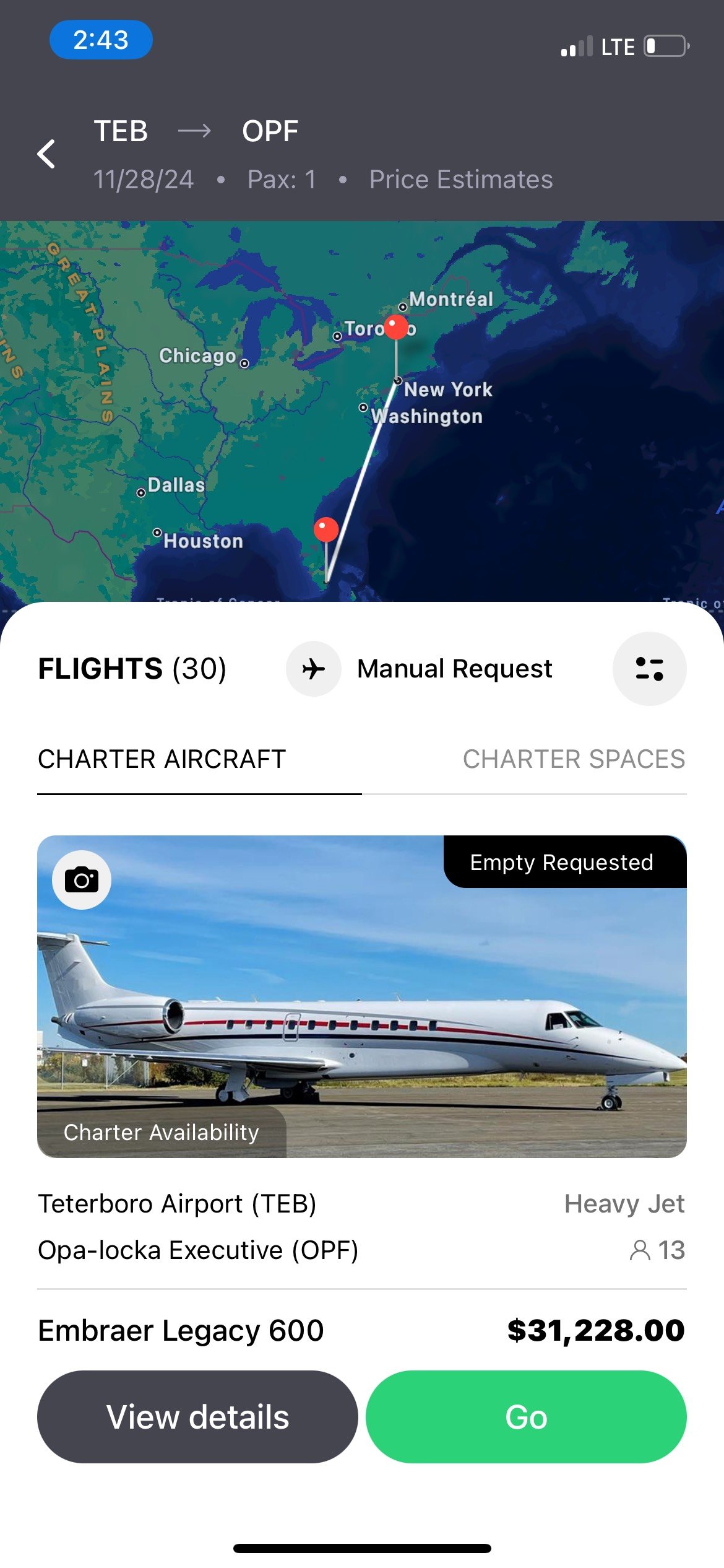 FlyJets mobile app