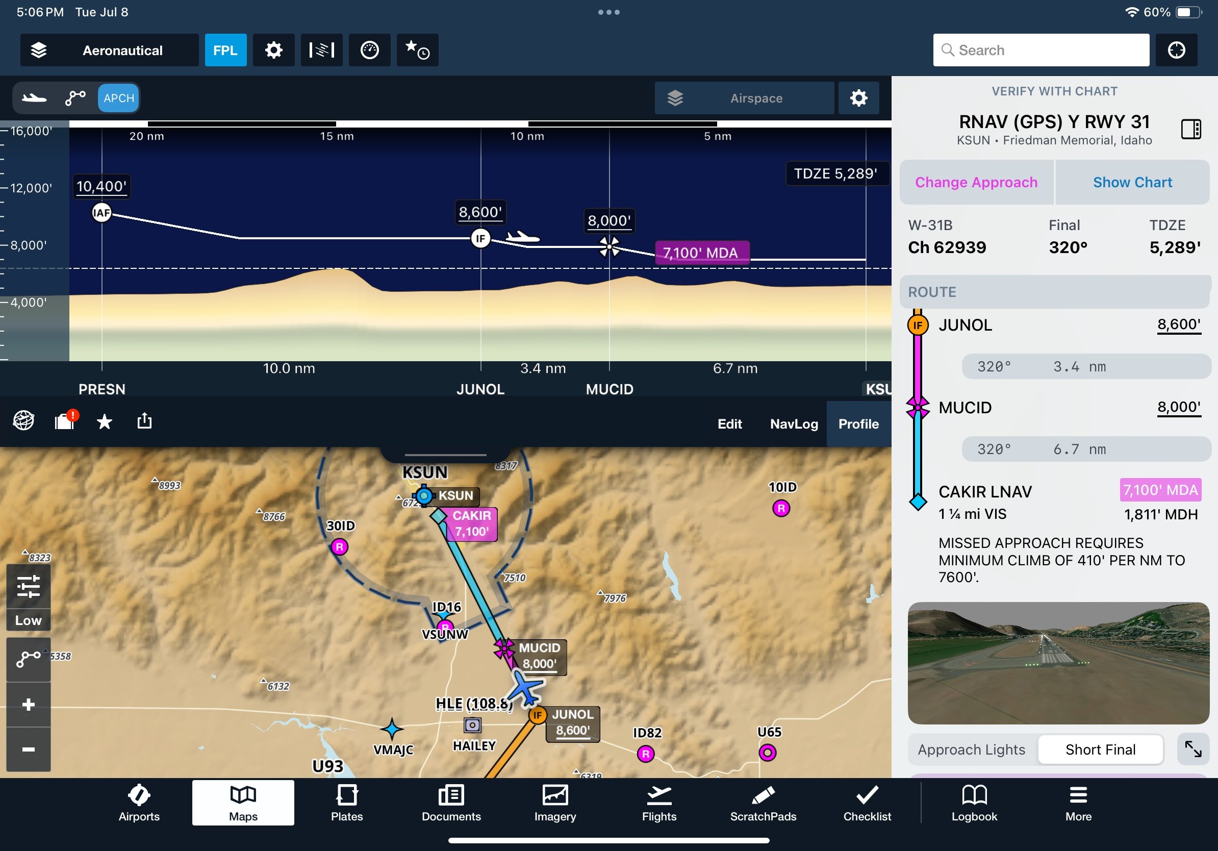 ForeFlight dynamic procedures
