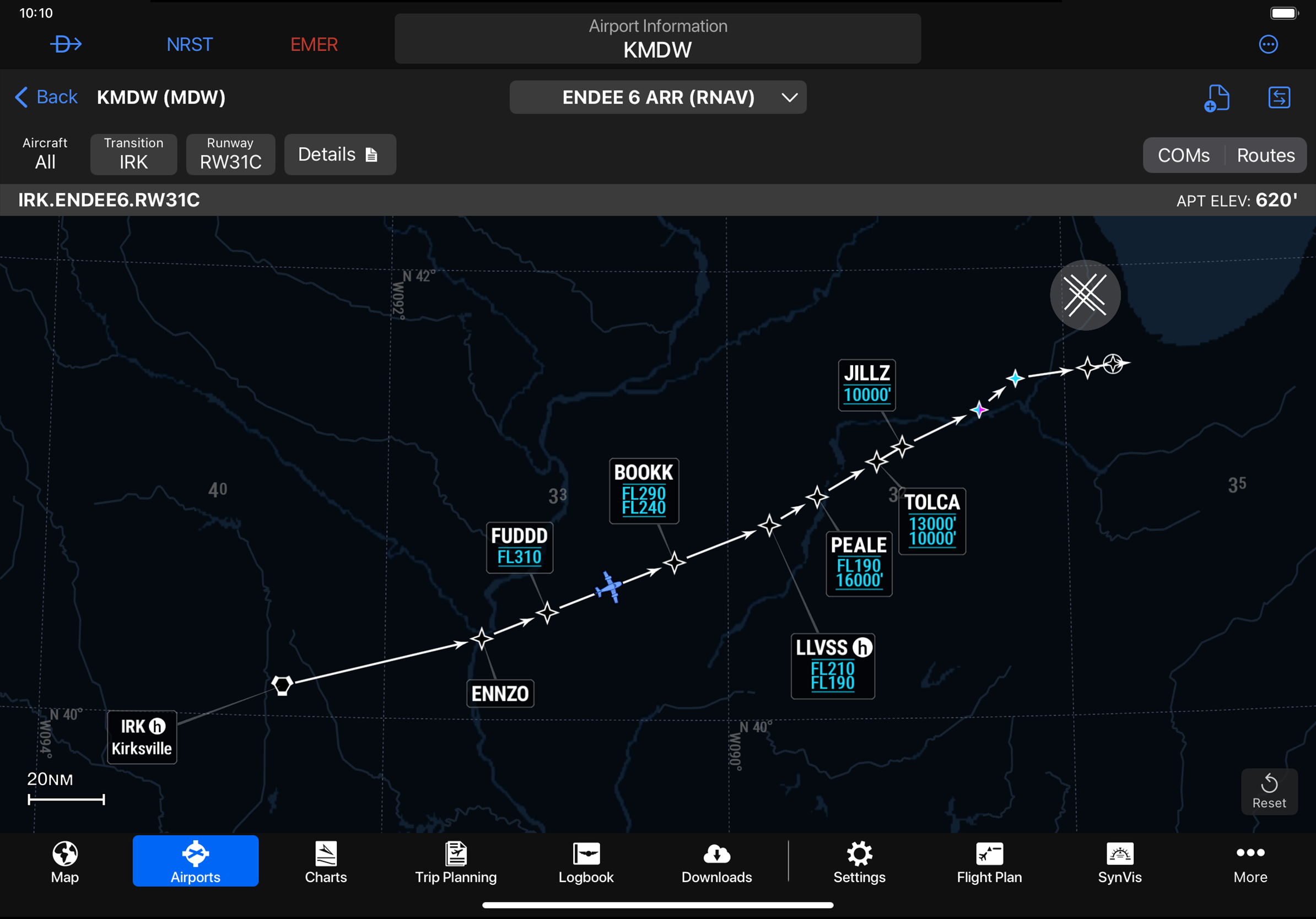 ENDEE 6 arrival at Chicago Midway