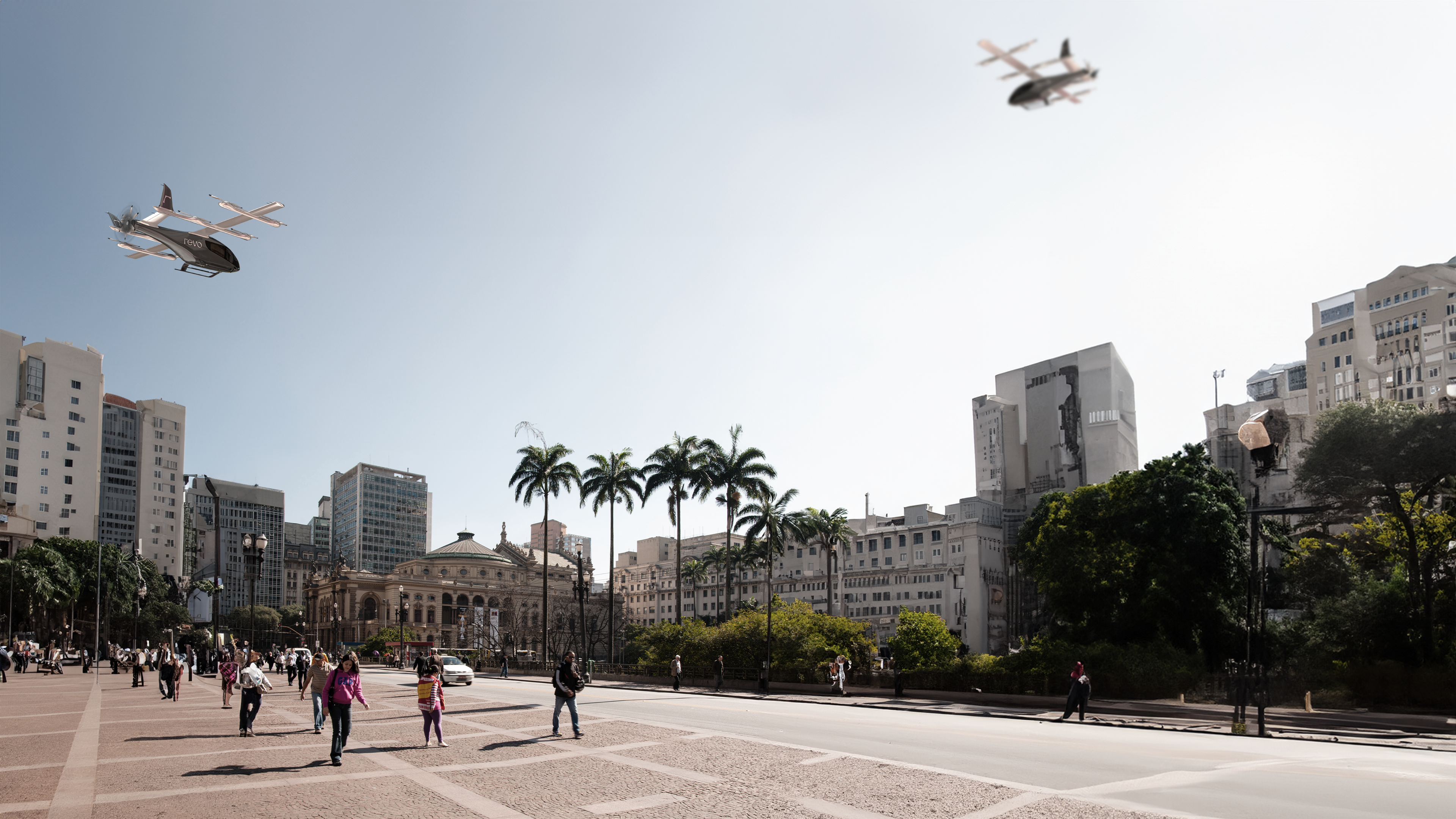 With Brazilian partners Revo and its parent company Omni, Eve simulated eVTOL air taxi services in São Paulo.