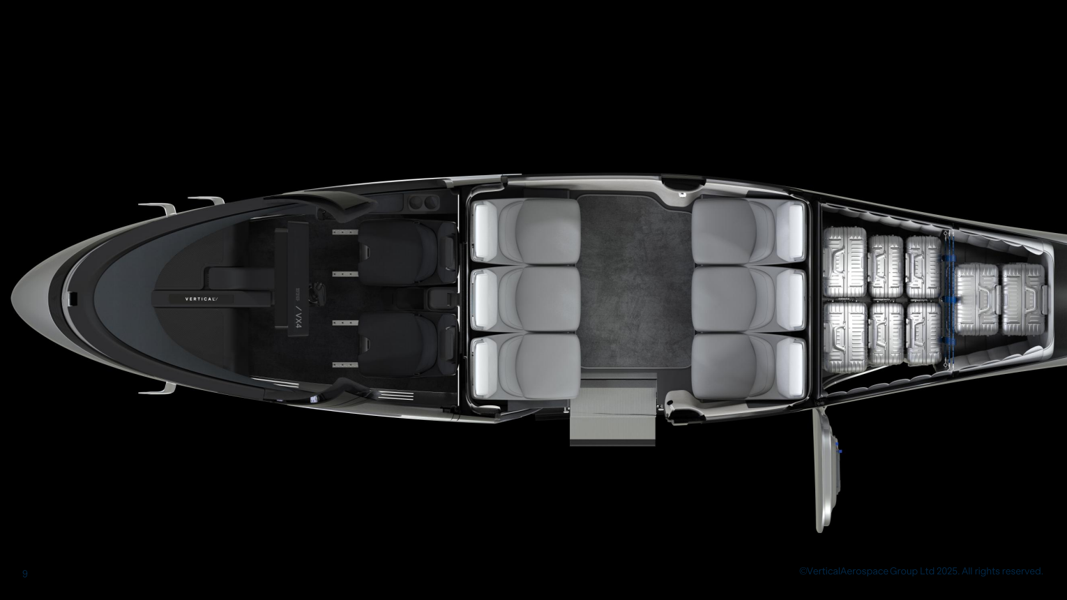 VX4 eVTOL cabin interior 