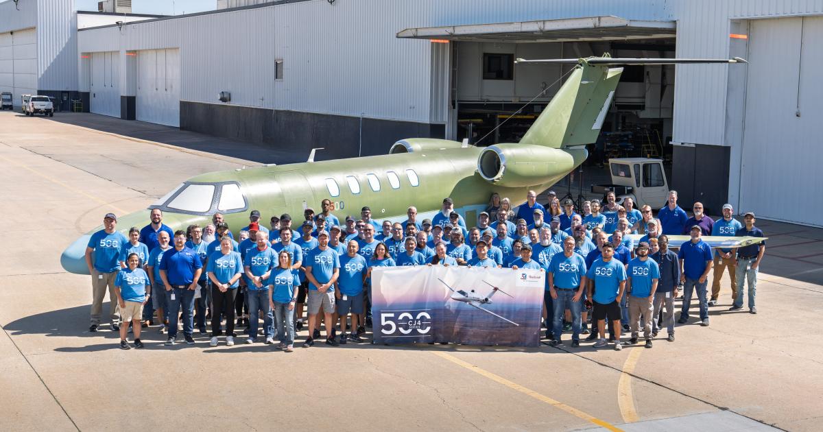 Cessna Citation CJ4 Gen3 Approaches FAA Certification as 500th CJ4 Rolls Out