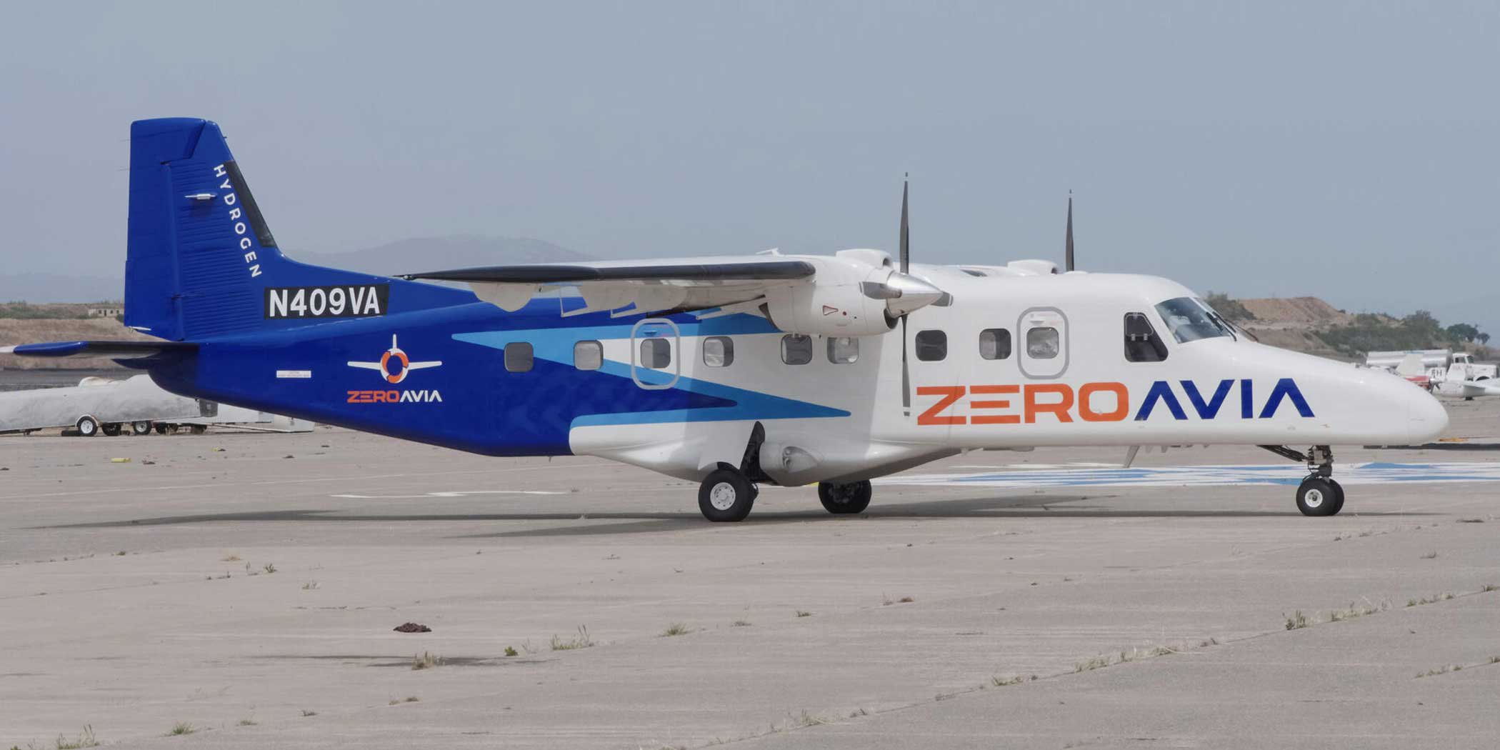 ZeroAvia plans call for a first flight of this hydrogen fuel-cell Dornier 228 by the end of this year.